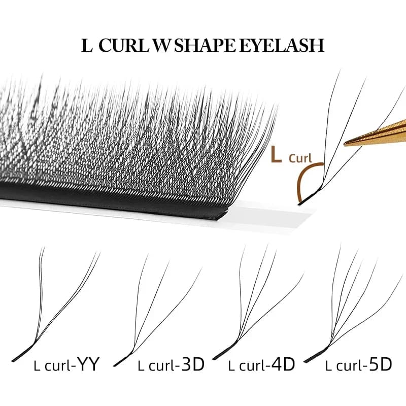 YY ja 3D/4D/5D W-muotoiset esivalmistetut voluumiripsipidennykset