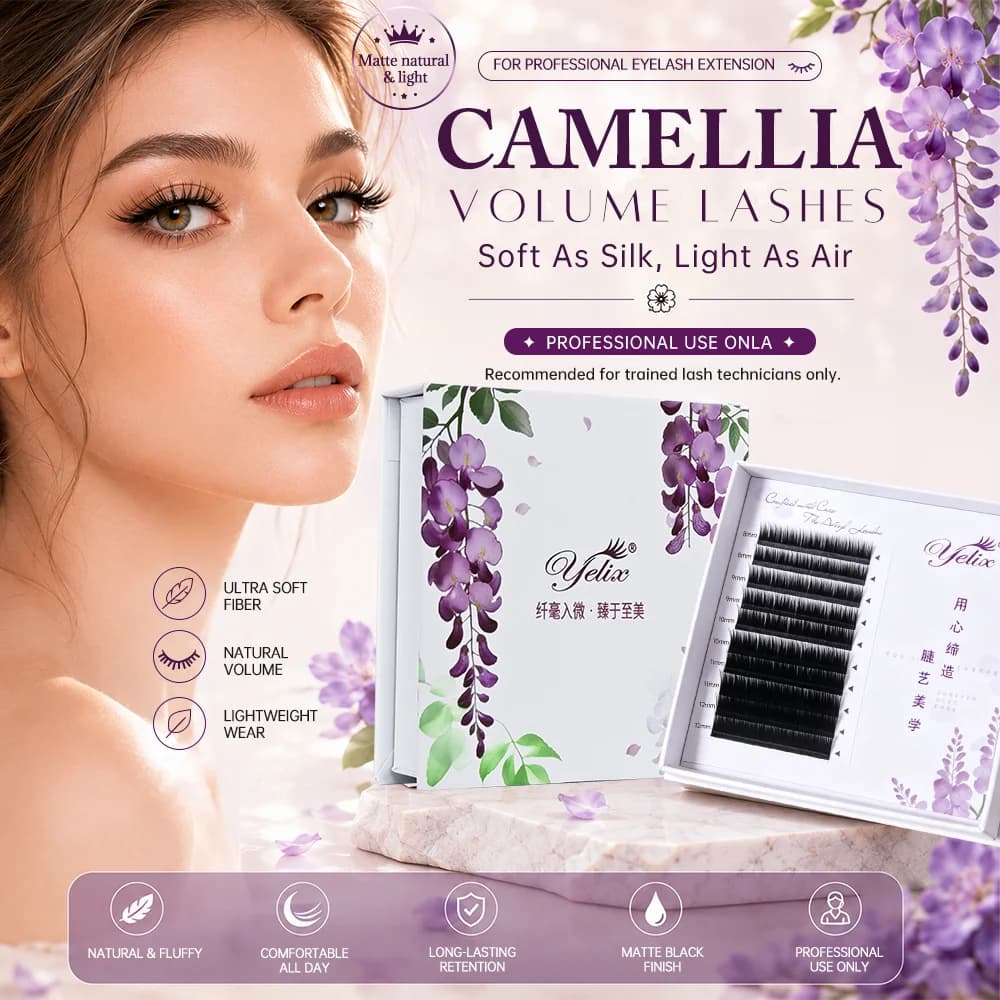 Camellia Volume -ripsiliitteet, pehmeät ja luonnolliset
