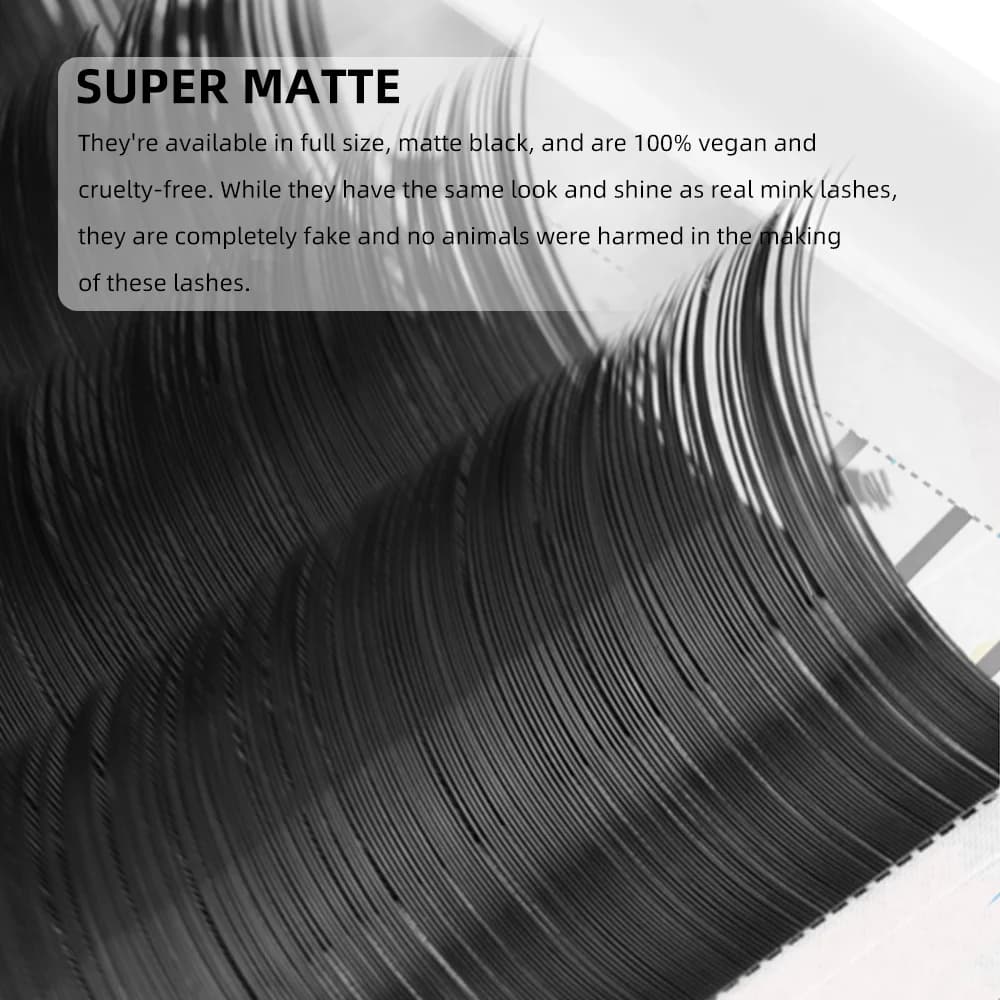 Supermattaiset mustat C/D-kierre voluumi- ja klassiset ripset